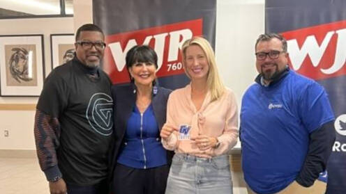 President Mantella with the team at WJR's JR Morning show
